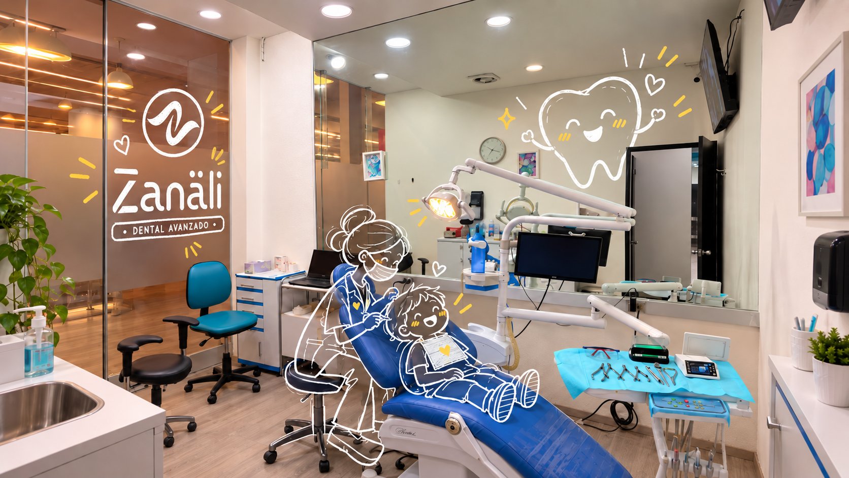 Fachada de Zanäli Dental Avanzado en Soriana Híper Coapa, Primer Piso